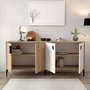 Hanah Home Neva 4003 Consola Roble zafiro y blanco